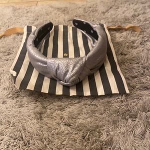 Metallic silver padded headband